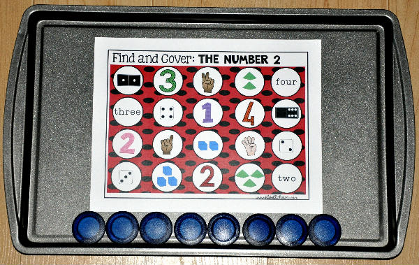 Identifying Numbers \"Find and Cover\" Activities