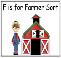 F is For Farmer Sort File Folder Game