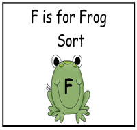 F is for Frog File Folder Game