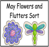 May Flowers and Flutters Sort File Folder Game
