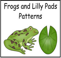 Frogs and Lilly Pads Patterns File Folder Games