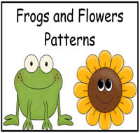 Frogs and Flowers Patterns File Folder Game