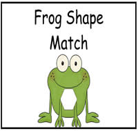 Frog Shapes Match File Folder Game