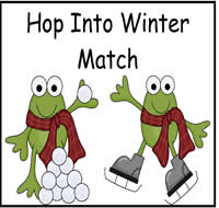 Hop Into Winter Match File Folder Game