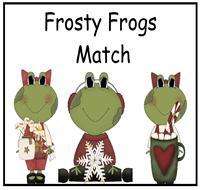 Frosty Frogs Match File Folder Game