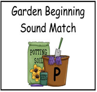 Garden Theme Beginning Sounds File Folder Game