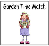 Garden Time Match File Folder Game