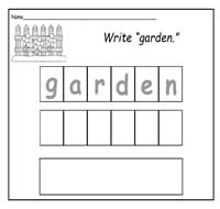 Handwriting Practice Sheets Set 11: Garden Vocabulary