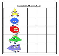 Geometric Shape Friends Sort Cookie Sheet Activity