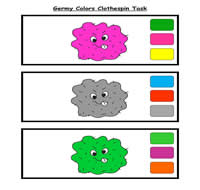 Germy Colors Clothespin Task