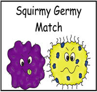 Squirmy Germy Germs Match File Folder Game