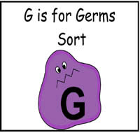 G is for Germs Sort File Folder Game