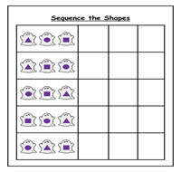 Ghost Shapes Sequence Cookie Sheet Activity