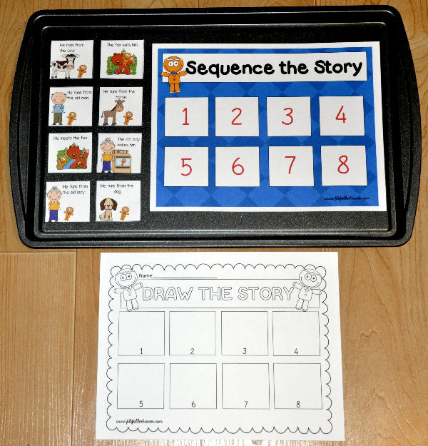 Sequence The Gingerbread Man Story Cookie Sheet Activity 1.00 File Folder Games at File