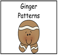 Gingerbread Men Patterns File Folder Game