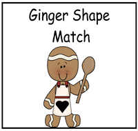 Gingerbread Shape Match File Folder Game