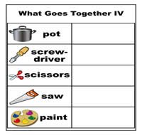 What Goes Together Cookie Sheet Activity IV