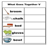 What Goes Together Cookie Sheet Activity V
