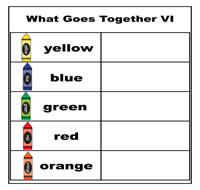 What Goes Together Cookie Sheet Activity VI