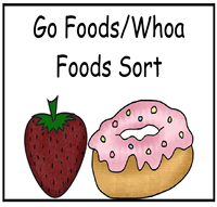 Go Foods/Whoa Foods Sort File Folder Game