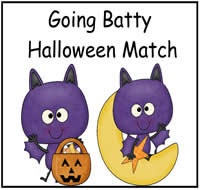 Going Batty Halloween Match File Folder Game