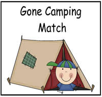 Gone Camping Match File Folder Game