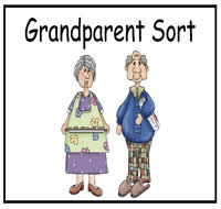 Grandparents Sort File Folder Game