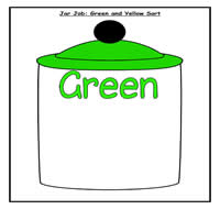 Green and Yellow Sort Jar Job