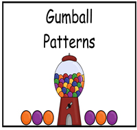 Gumball Patterns File Folder Game