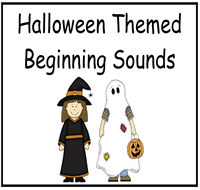 Halloween Beginning Sounds Clothespin Task