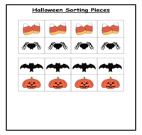 Four Column Halloween Autism Task