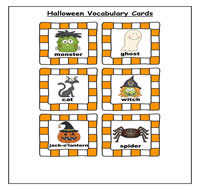 Halloween Vocabulary Cards