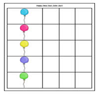 Happy New Year Color Sort Cookie Sheet Activity