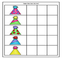 Happy New Year Hat Sort Cookie Sheet Activity