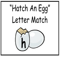 Hatch An Egg Letter Match File Folder Game