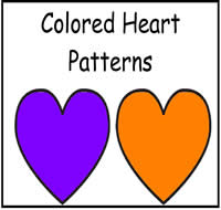 Colored Heart Patterns File Folder Game