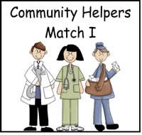 Community Helpers Match I File Folder Game