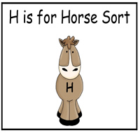 H is for Horse File Folder Game