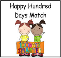 Happy 100 Days of School File Folder Game