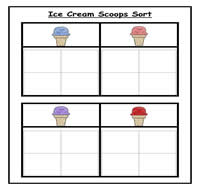 Ice Cream Scoops Sorting Task