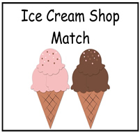 Ice Cream Shop File Folder Game