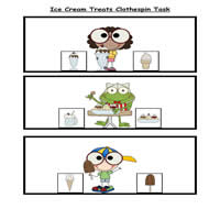 Ice Cream Kids Match File Folder Game