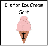 I is for Ice Cream File Folder Game