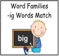 IG Words Match File Folder Game