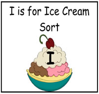 I is for Ice Cream File Folder Game