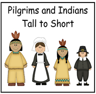 Indians and Pilgrims File Folder Game