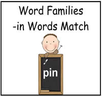 IN Words Match File Folder Game