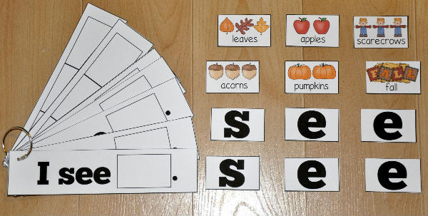 \"I See Fall\" Sight Word Flipstrips