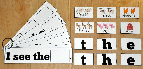 \"I See The Farm\" Sight Word Flipstrips