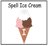 I Spell Ice Cream File Folder Game